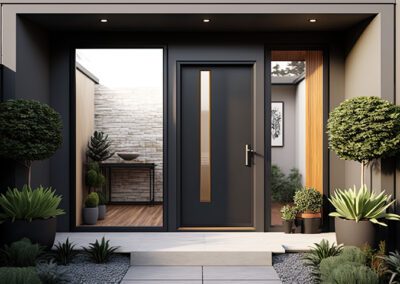 Porte mixte (bois / métal)