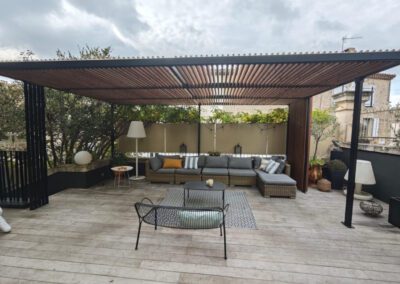 Pergola acier / bois
